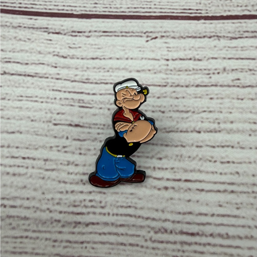 Popeye Enamel Pin - Red, Blue, Black